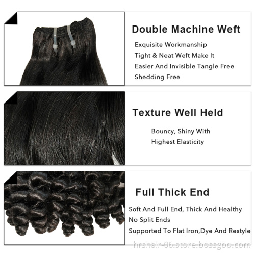 Bouncy Curl Weave Funmi Hair Bundles With Closure Spiral Curly Weave Bundles With Lace Closure 4x4 Unprocessed natural hair
